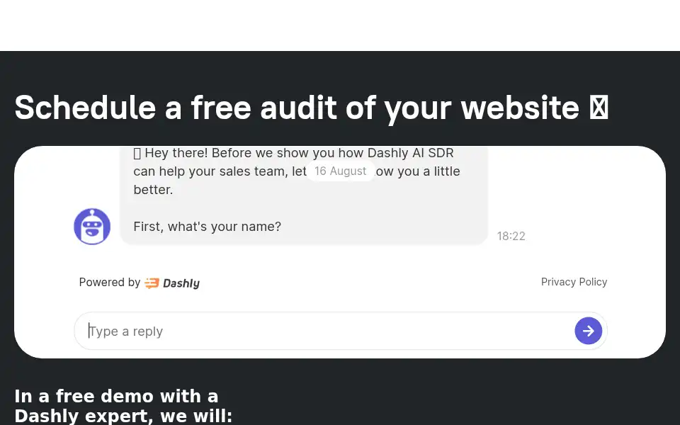 Screenshot of dashly.io