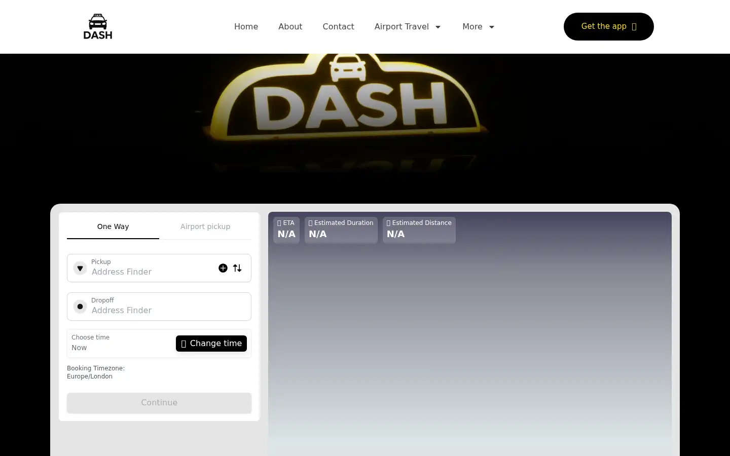 Screenshot of dashtaxi.uk
