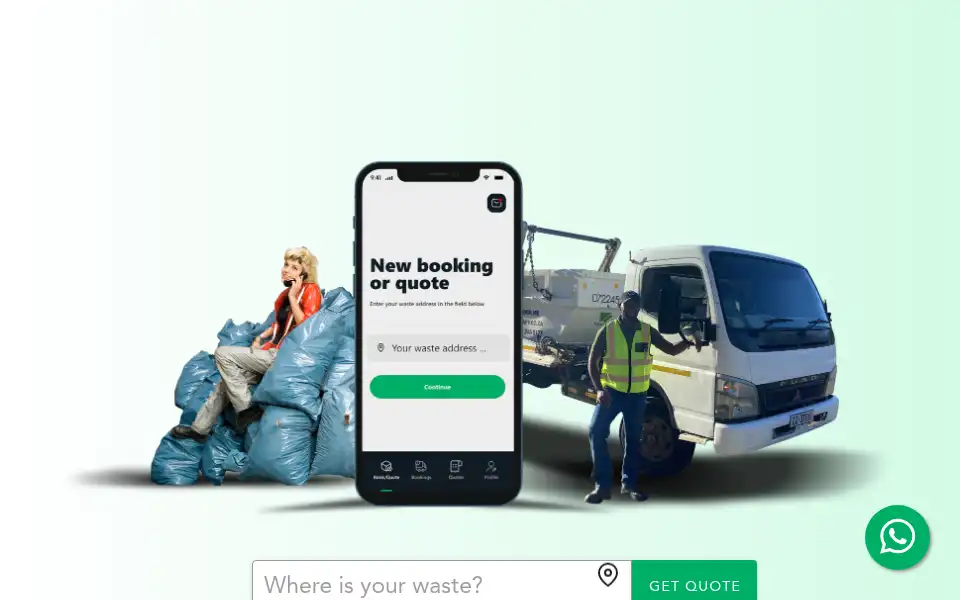 Screenshot of dashwaste.co.za