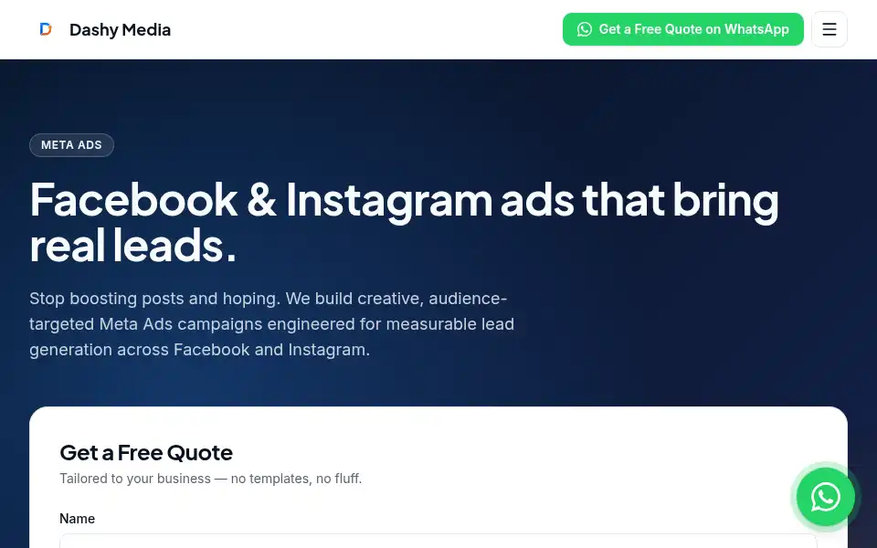 Screenshot of dashymedia.com