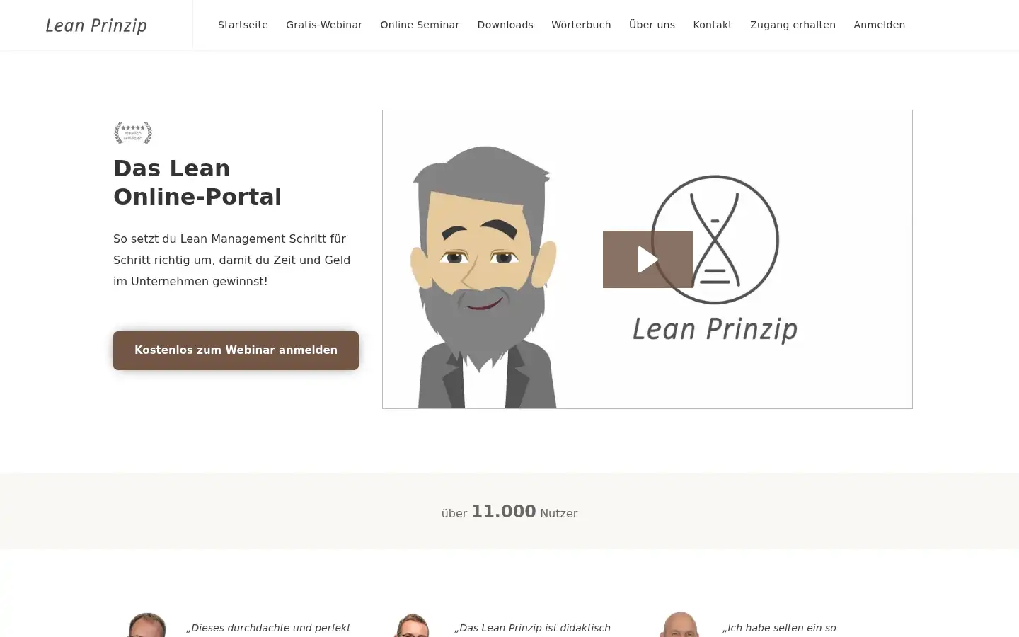Screenshot of dasleanprinzip.de