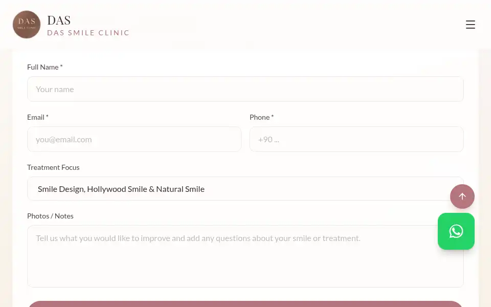 Screenshot of dassmileclinic.com