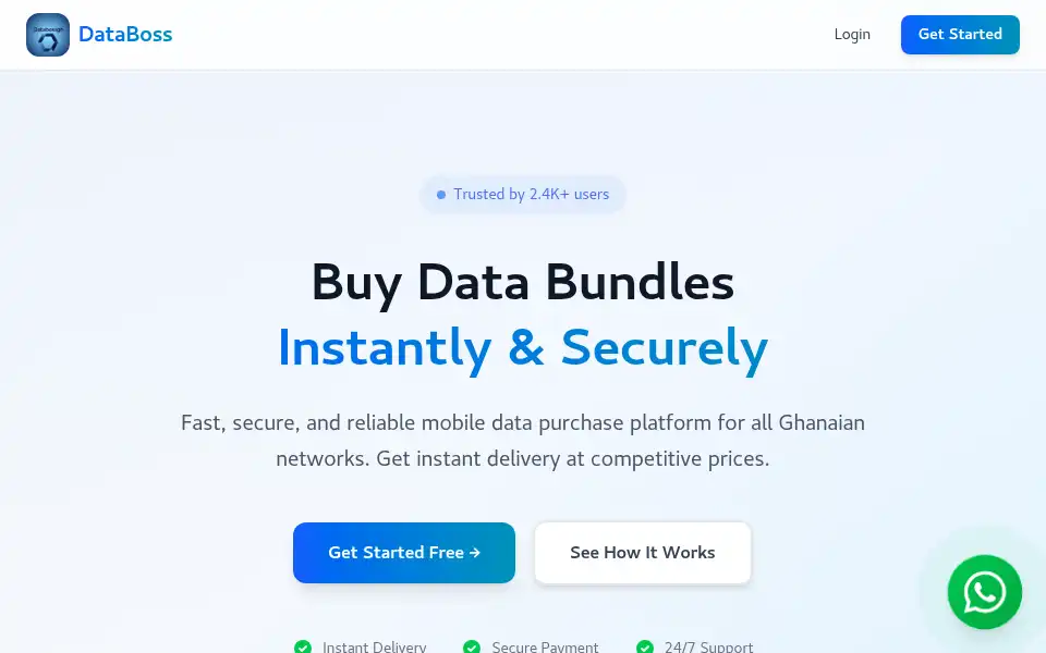 Screenshot of databossgh.org