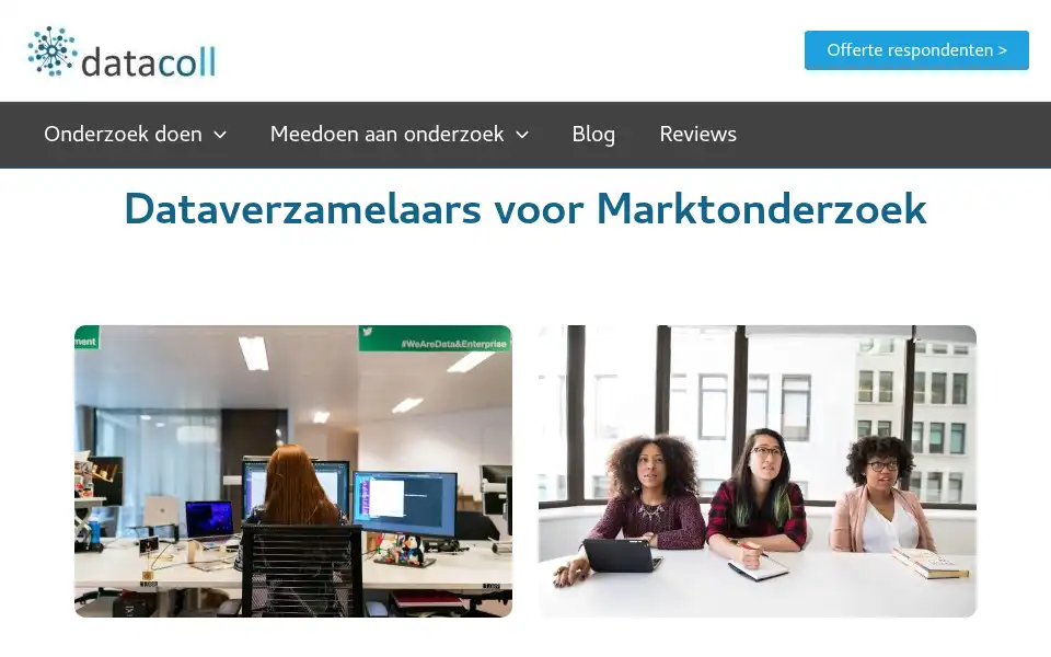 Screenshot of datacoll.nl