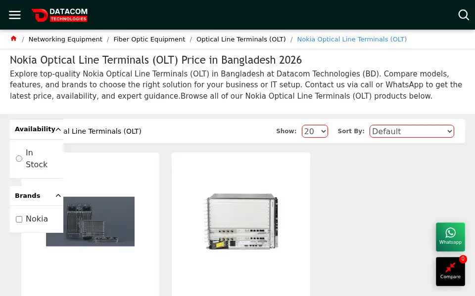 Screenshot of datacomtechbd.com