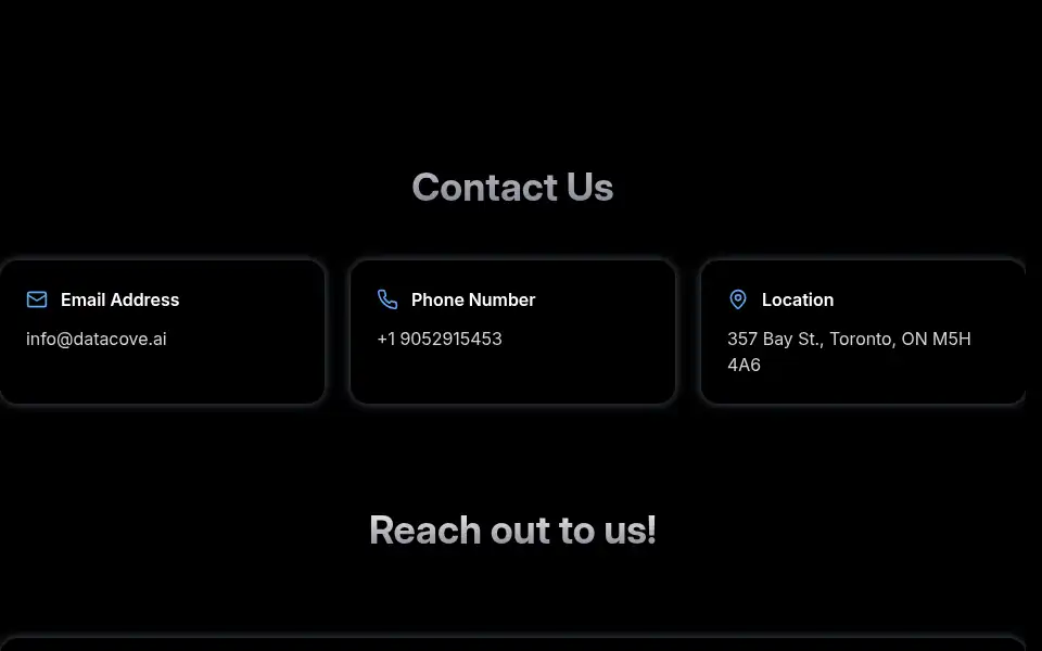 Screenshot of datacove.ai