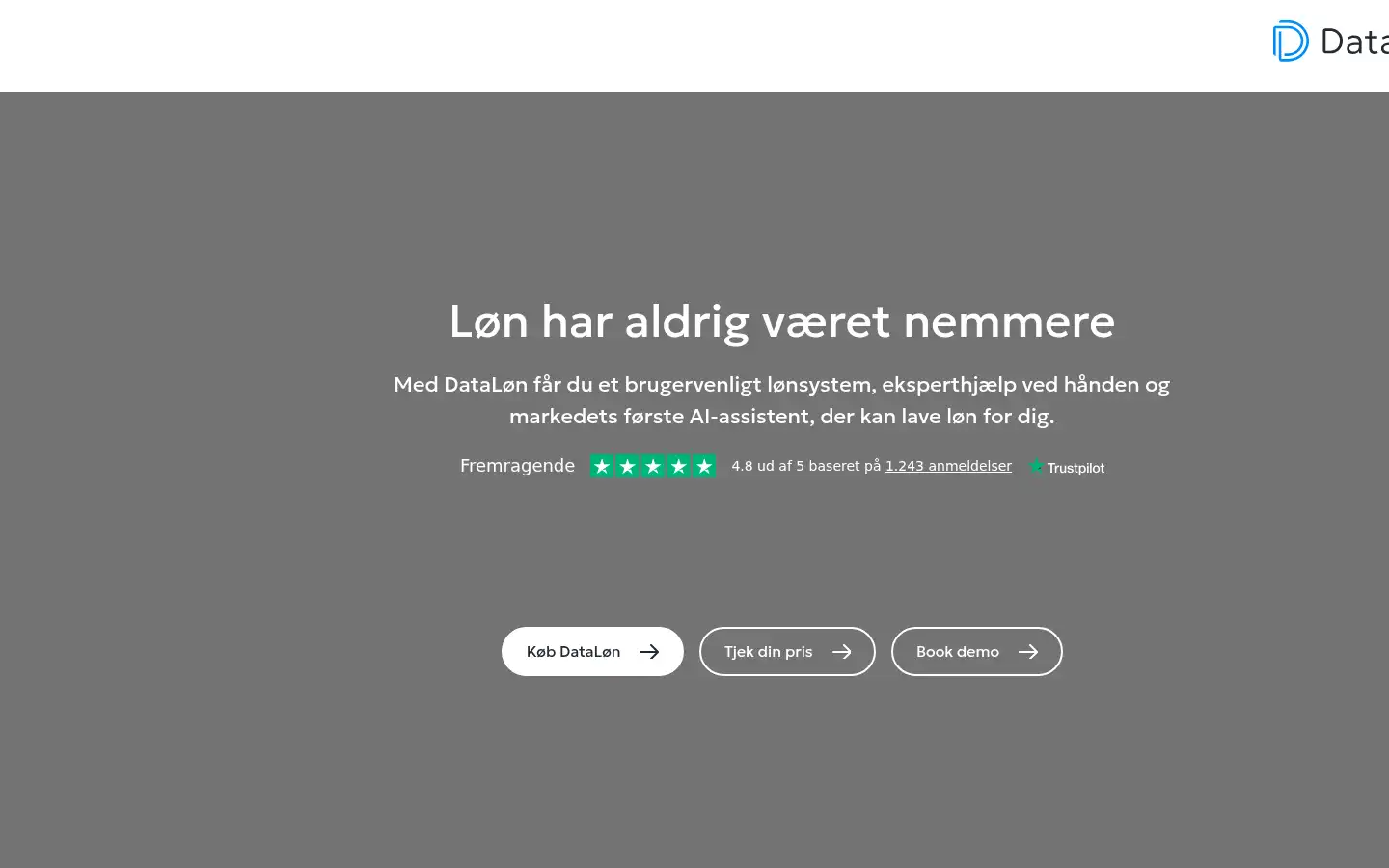 Screenshot of dataloen.dk