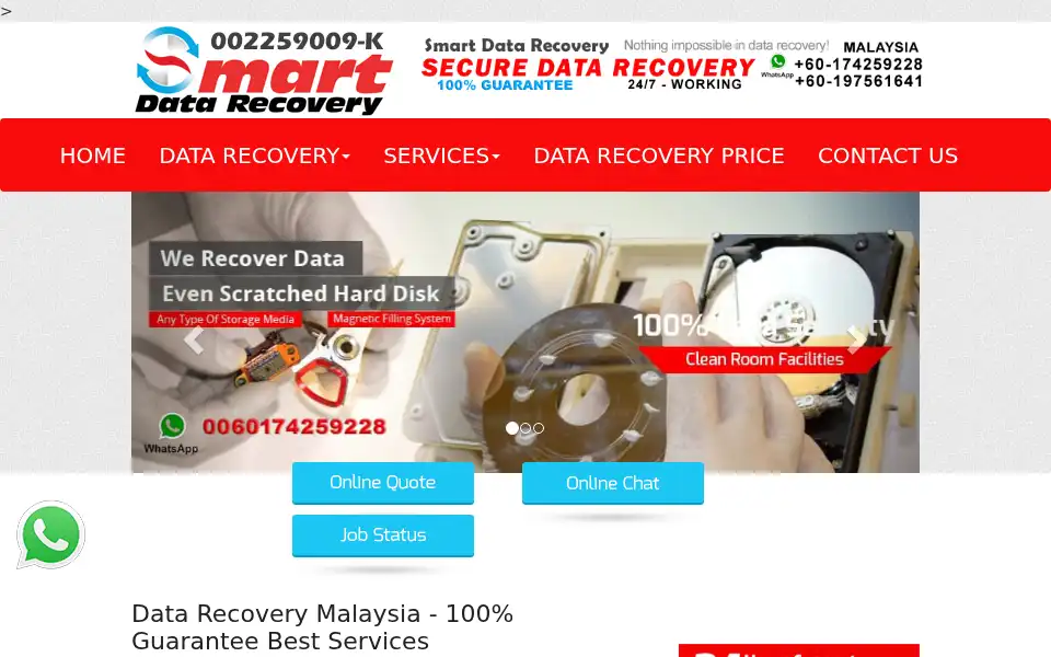 Screenshot of datarecoveryinmalaysia.com
