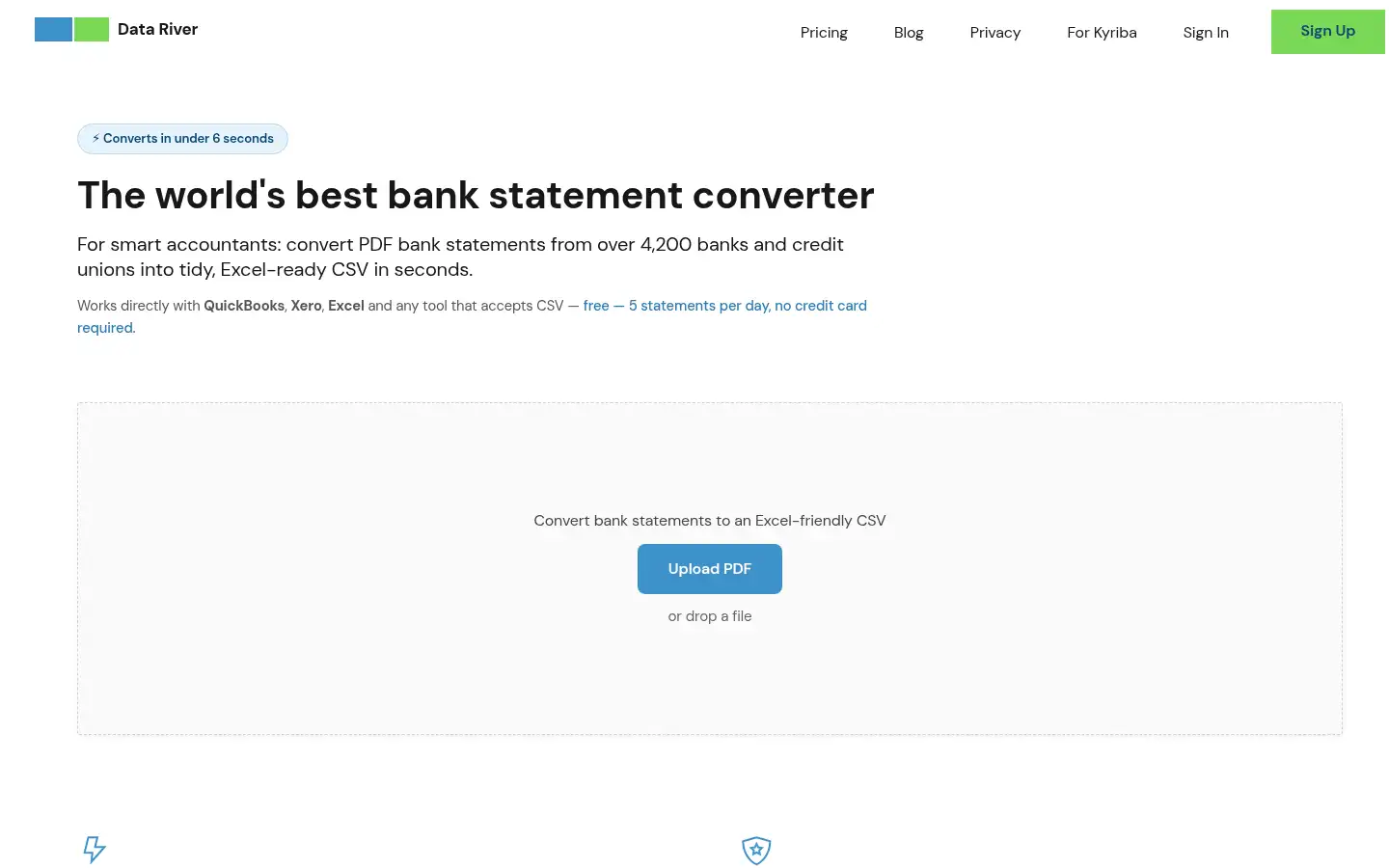 Screenshot of datariver.co
