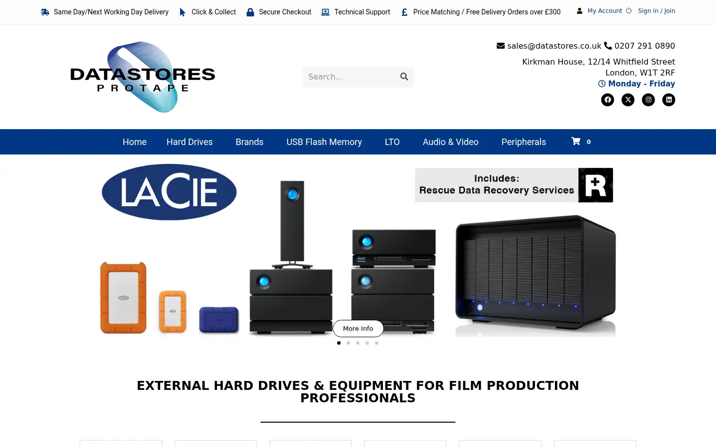 Screenshot of datastores.co.uk