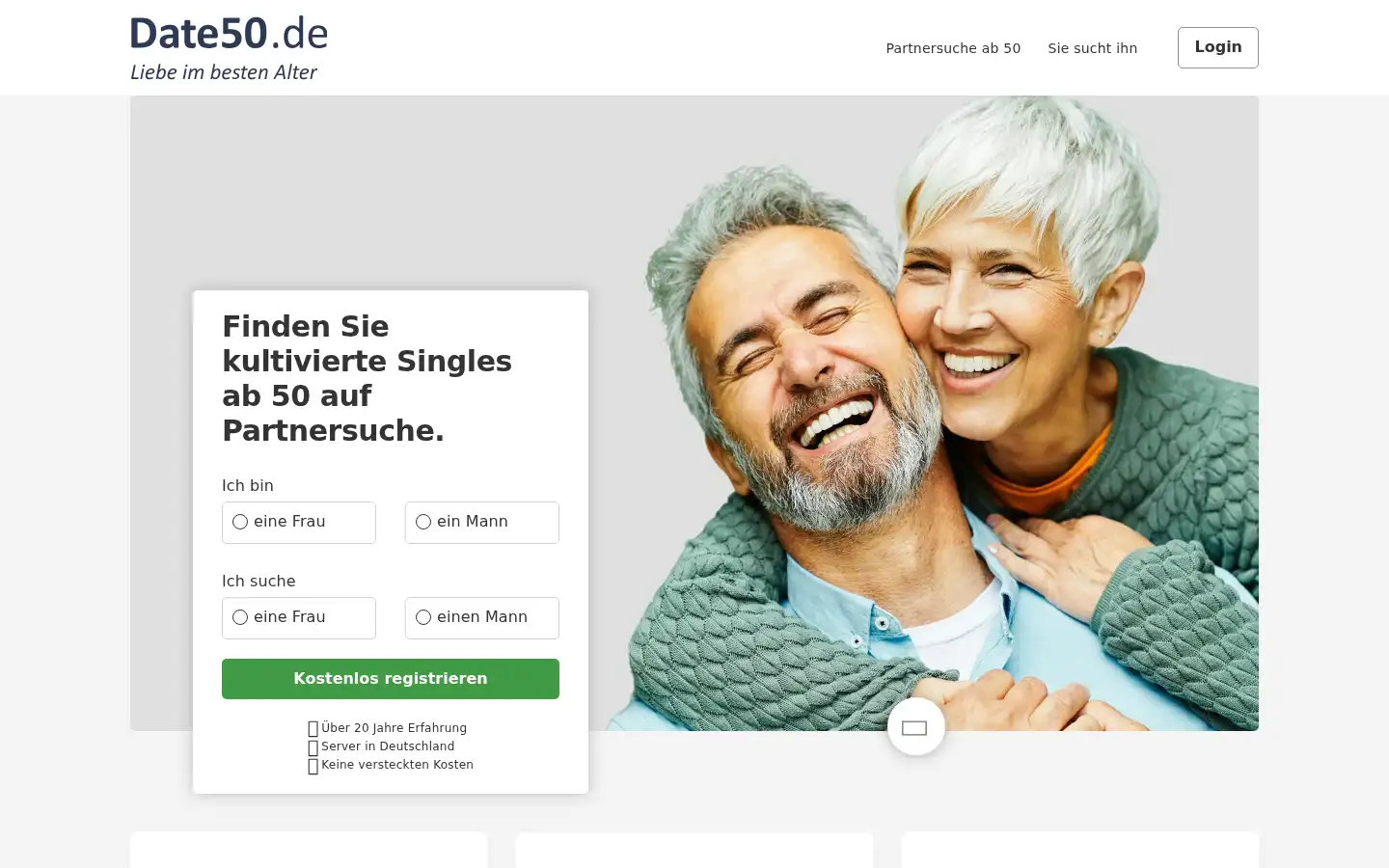 Screenshot of date50.de