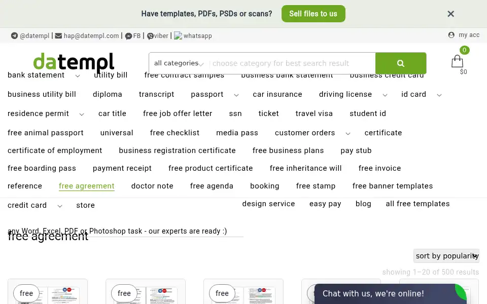 Screenshot of datempl.cc