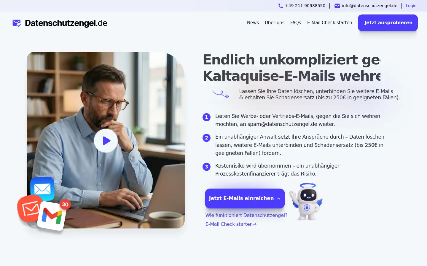 Screenshot of datenschutzengel.eu