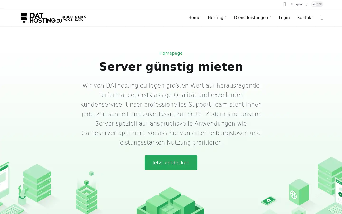 Screenshot of dathosting.eu