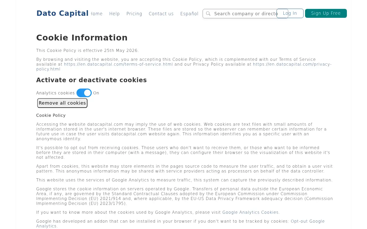 Screenshot of datocapital.com