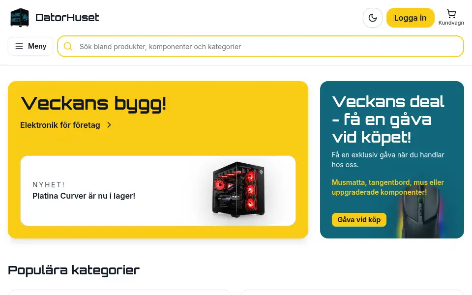 Screenshot of datorhuset.site