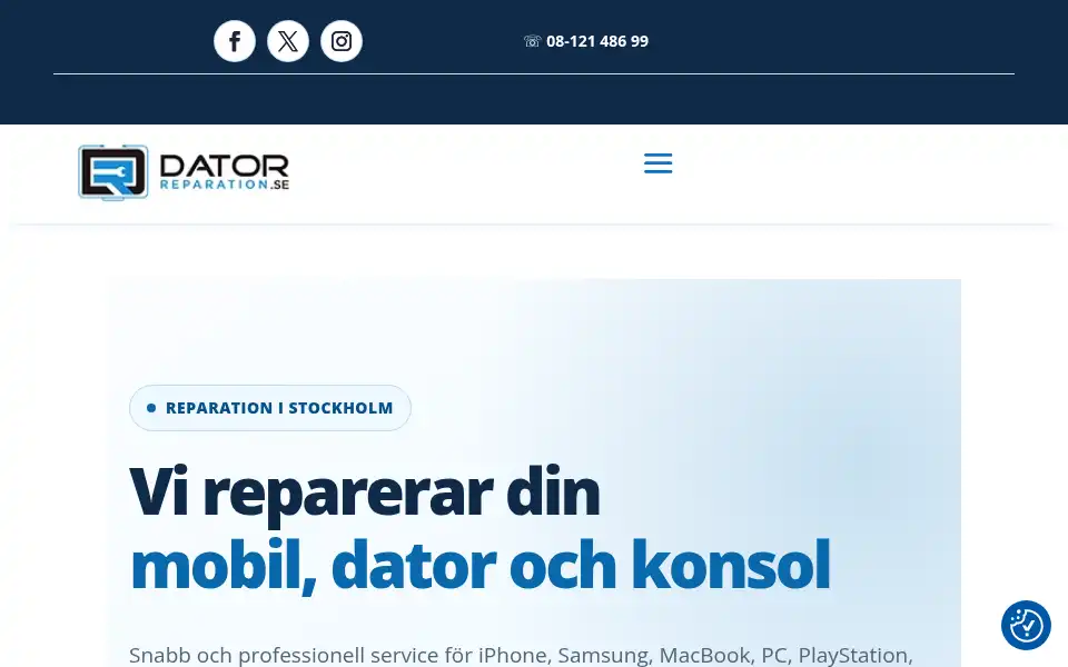 Screenshot of datorreparation.se
