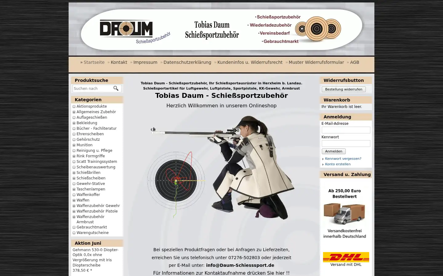 Screenshot of daum-schiesssport.de
