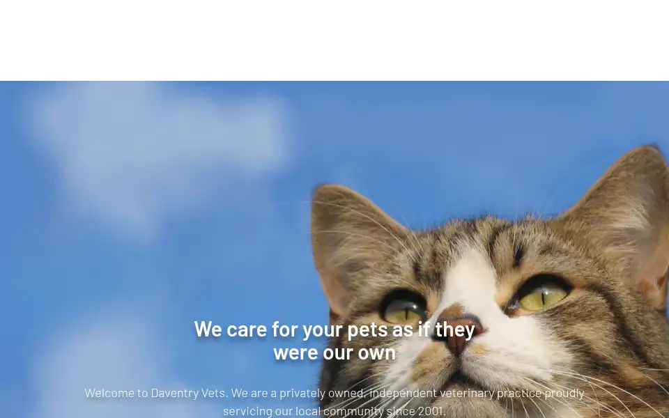 Screenshot of daventryvets.co.uk