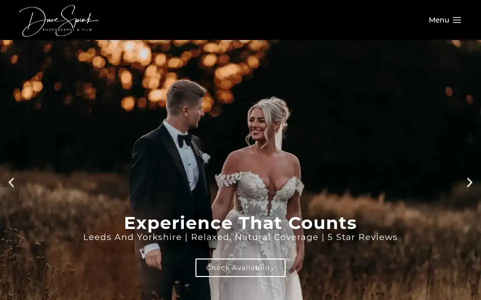 Screenshot of davespinkphotography.co.uk