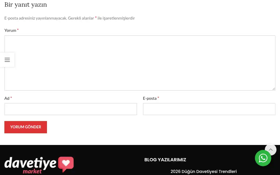Screenshot of davetiye.market