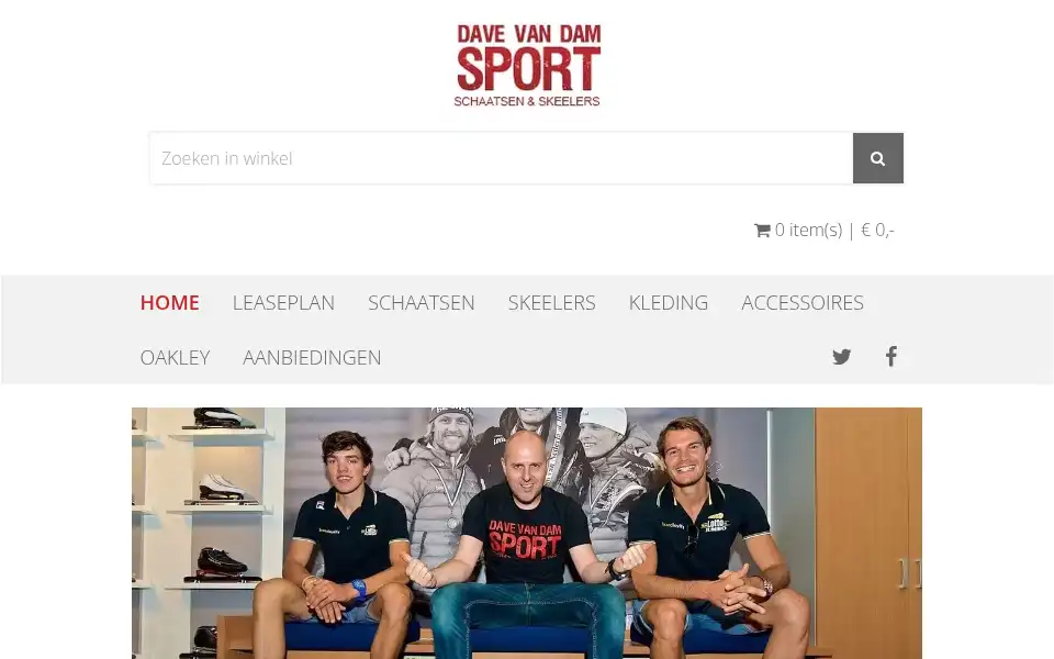 Screenshot of davevandamsport.nl