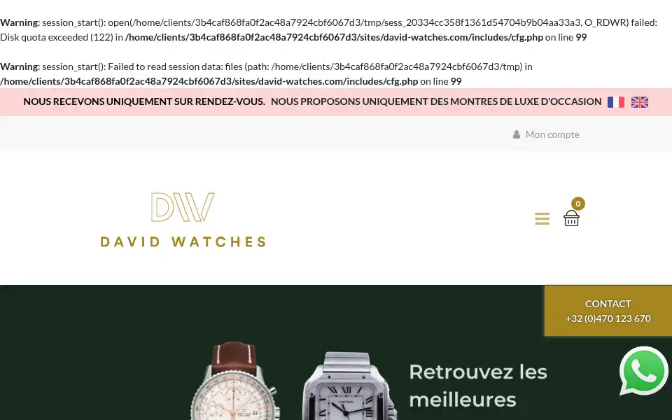 Screenshot of david-watches.com