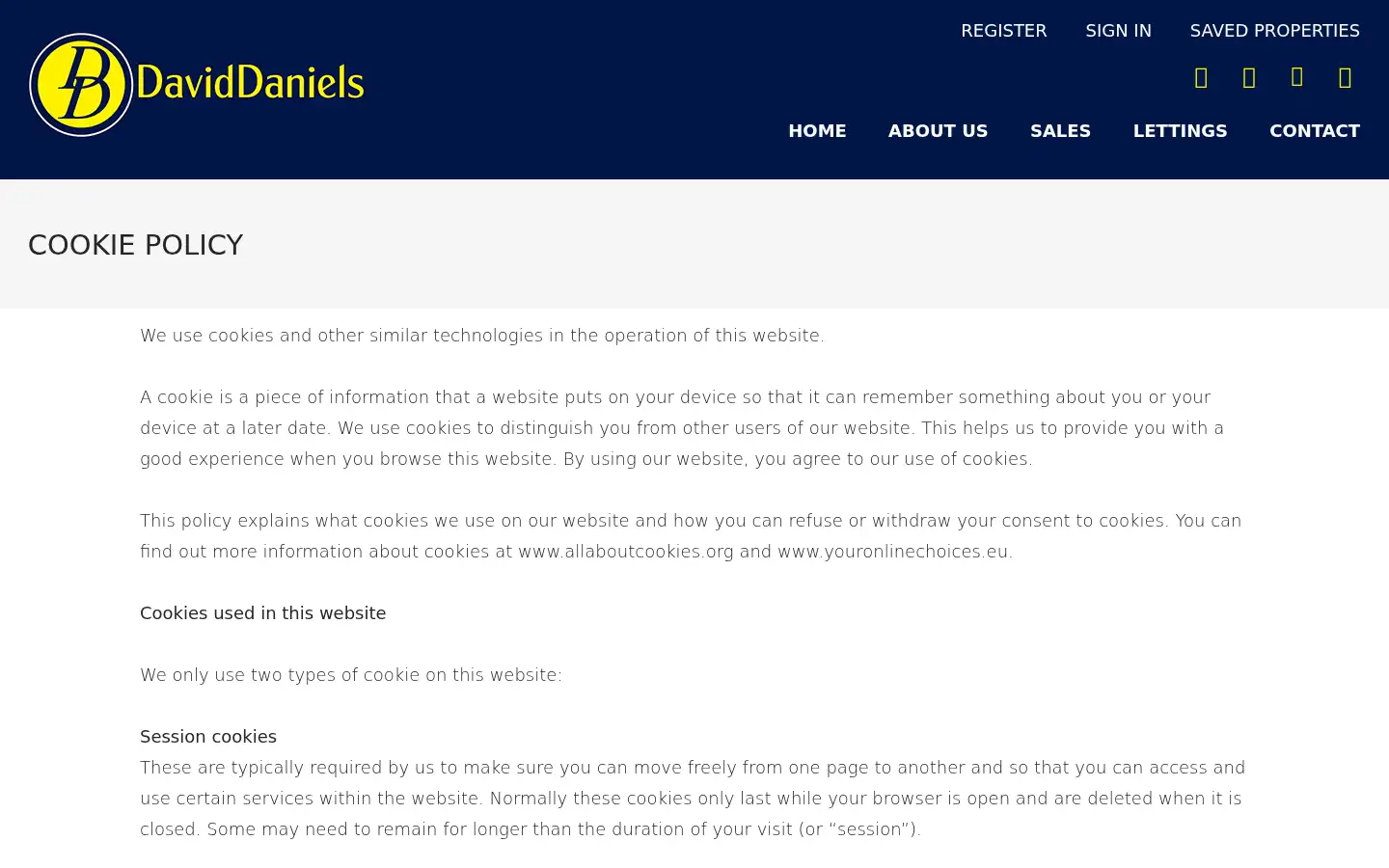 Screenshot of daviddaniels.co.uk