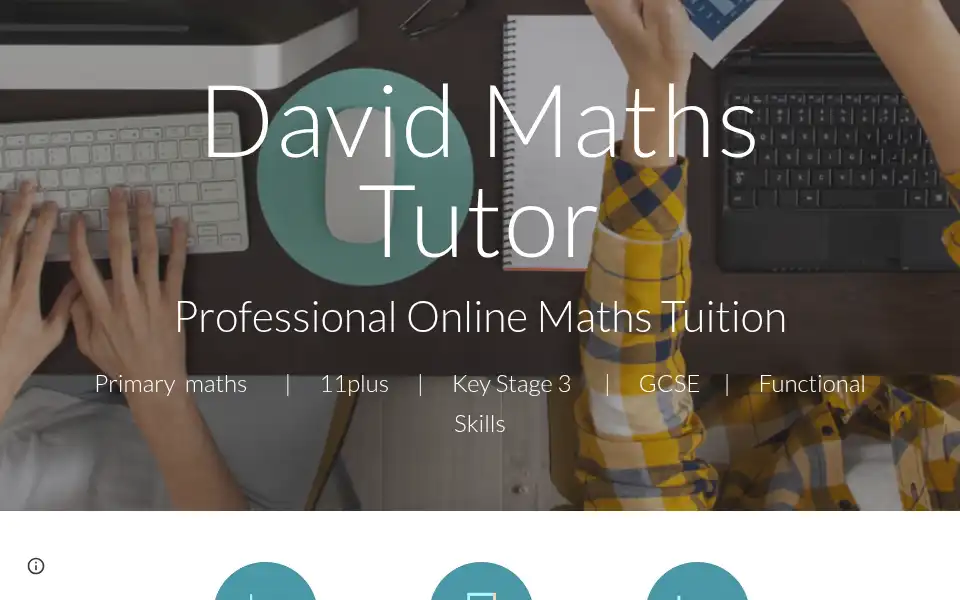 Screenshot of davidmaths.co.uk