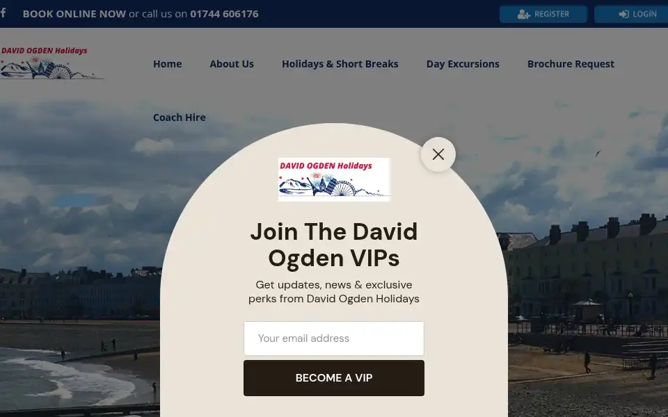 Screenshot of davidogdenholidays.co.uk