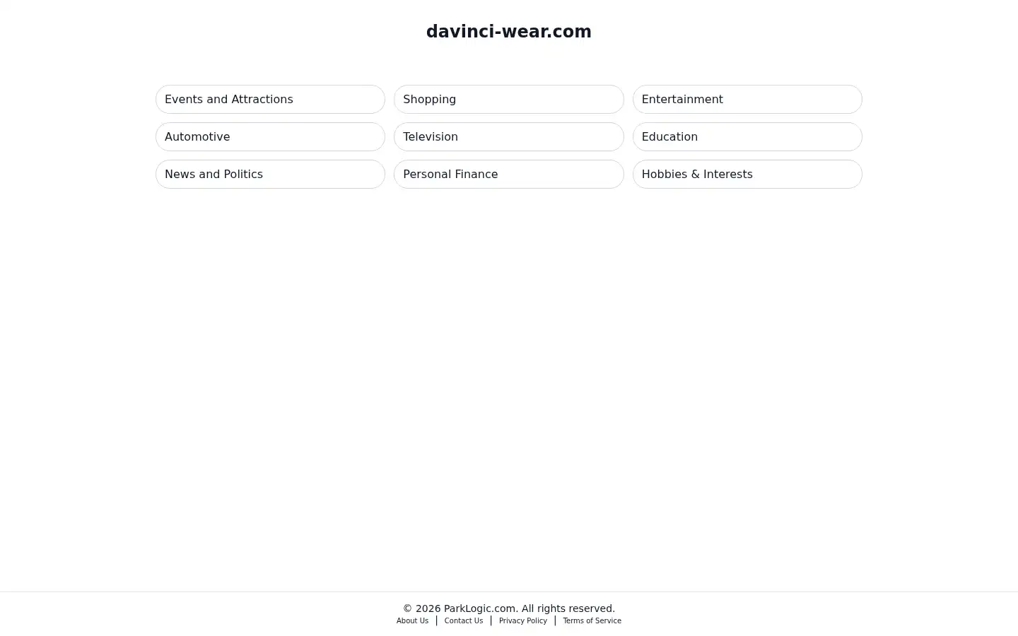 Screenshot of davinci-wear.com