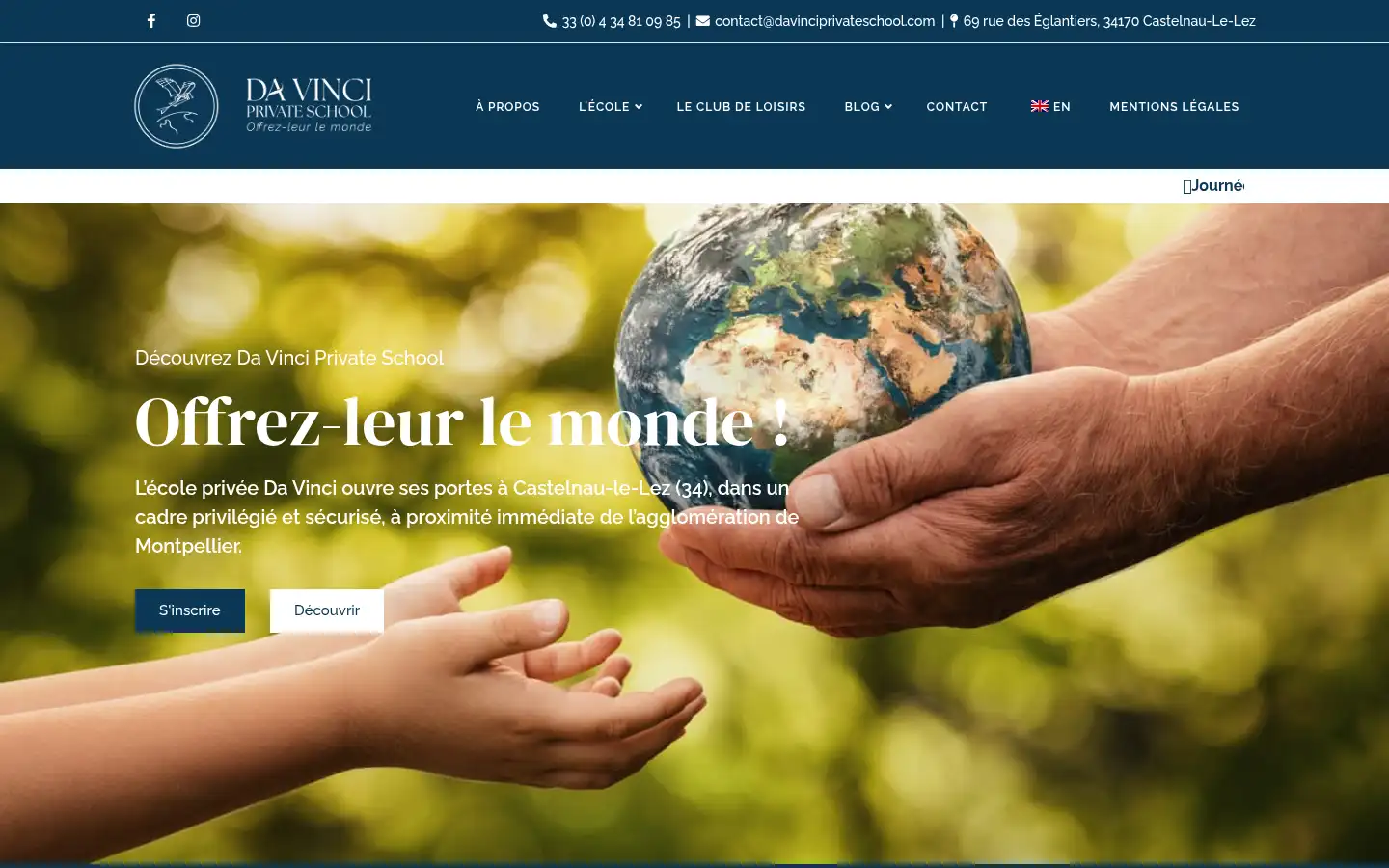 Screenshot of davinciprivateschool.com