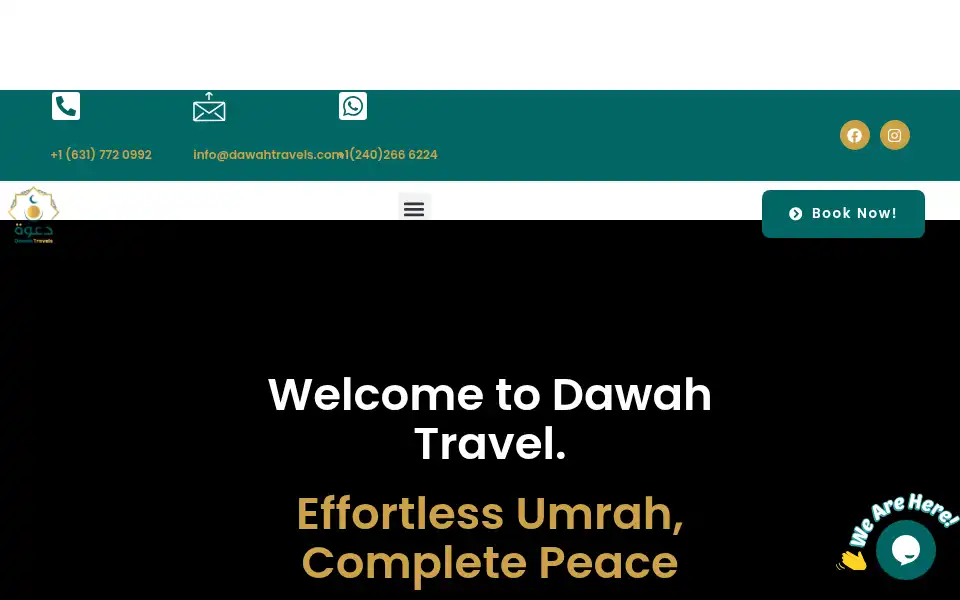 Screenshot of dawahtravels.com