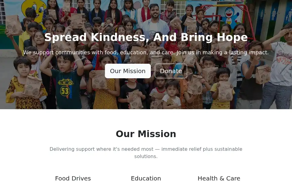 Screenshot of dawoodhelpinghand.org