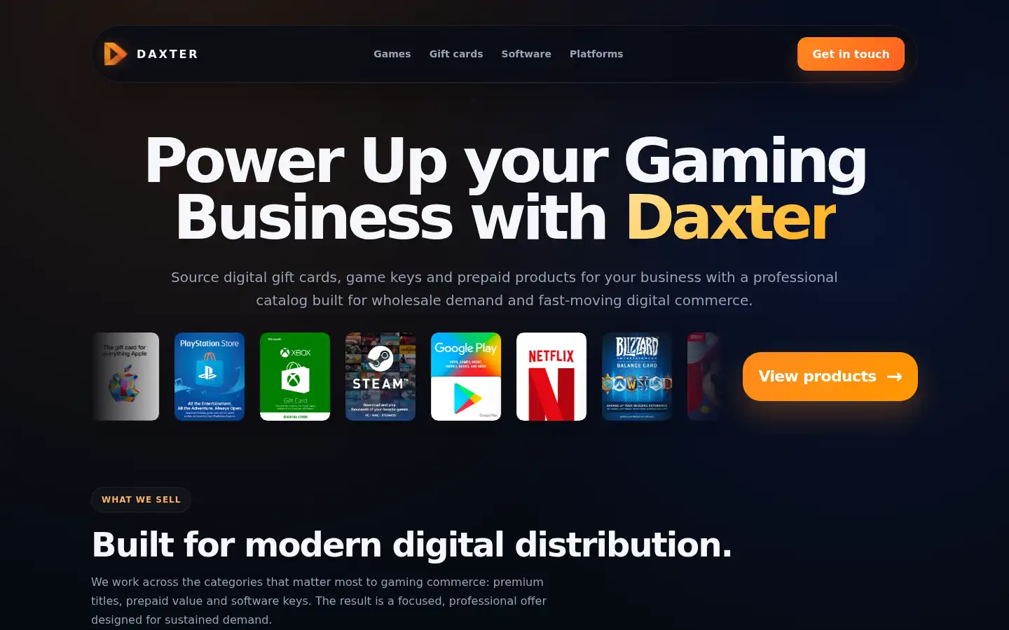 Screenshot of daxter.io