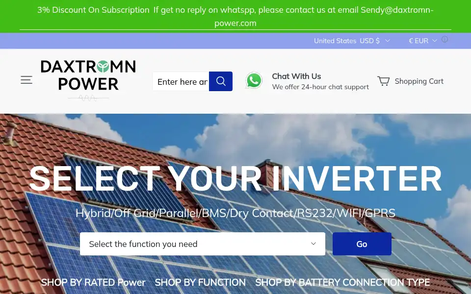 Screenshot of daxtromn-power.com