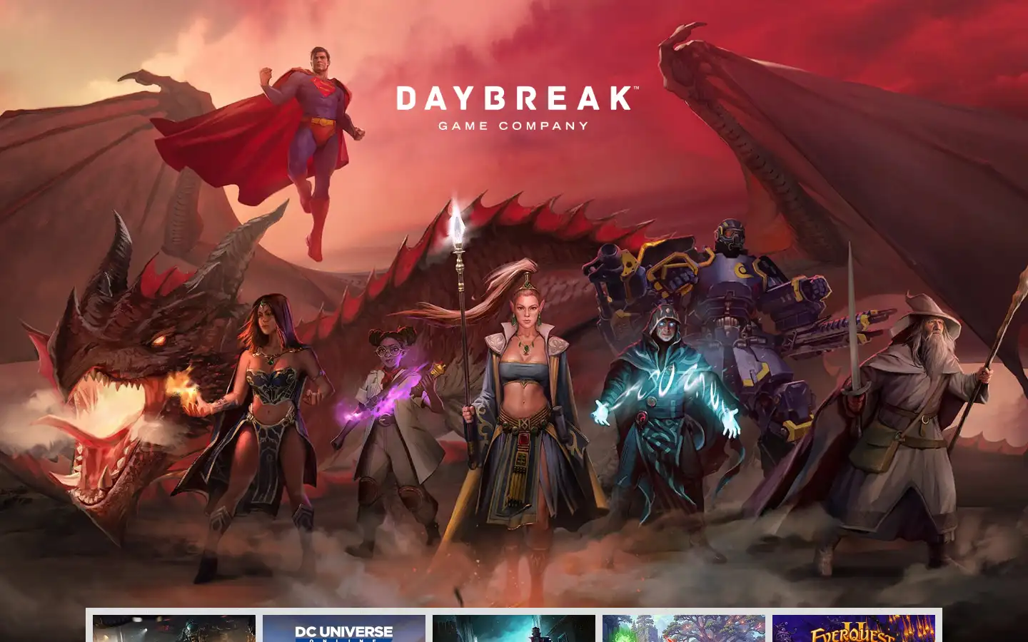 Screenshot of daybreakgames.com