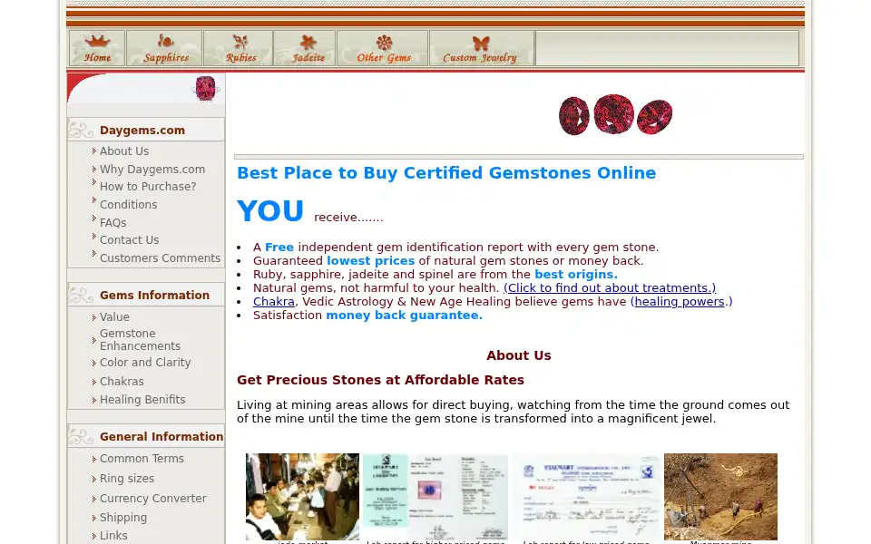 Screenshot of daygems.com