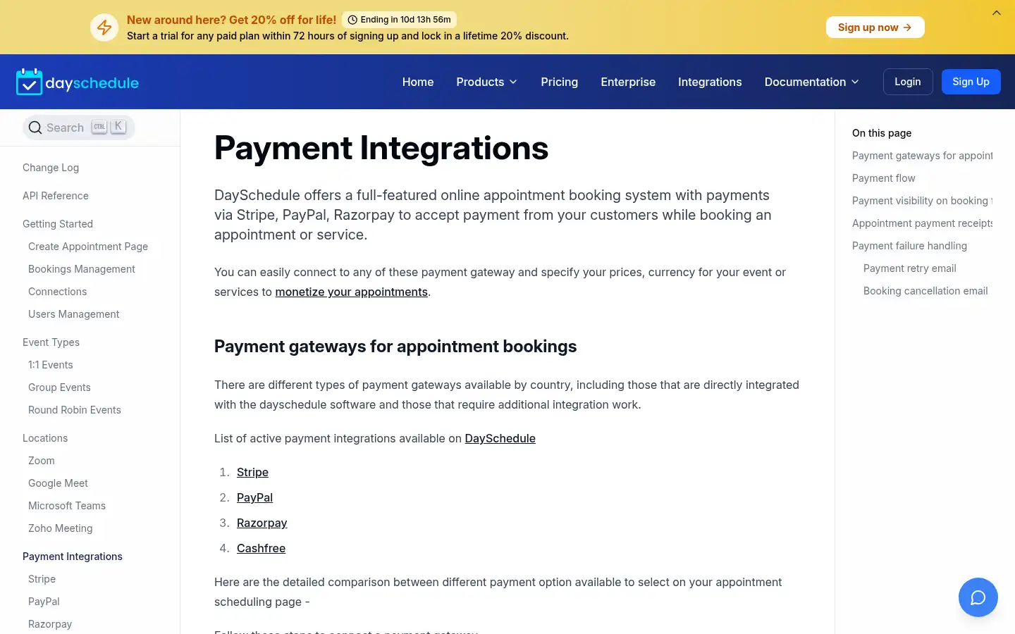 Screenshot of dayschedule.com