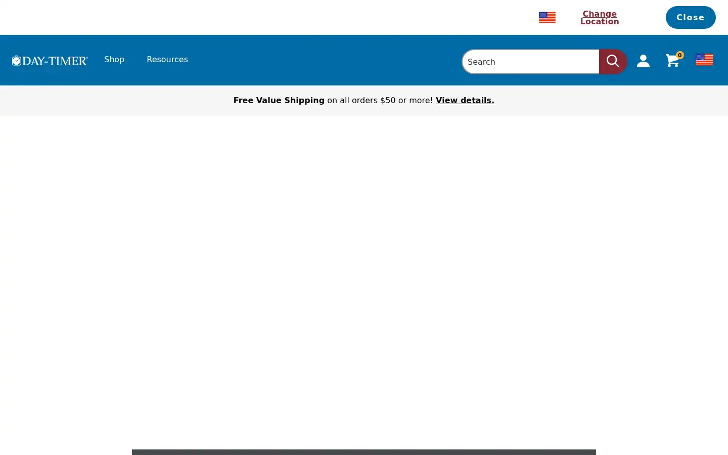 Screenshot of daytimer.com
