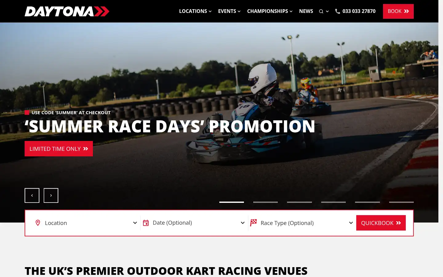 Screenshot of daytona.co.uk