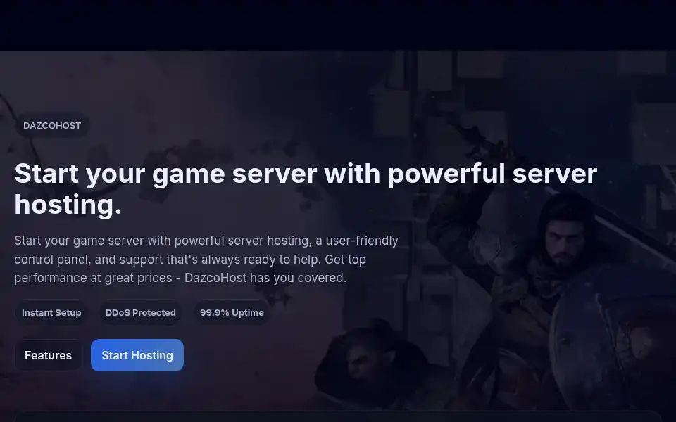 Screenshot of dazcohost.com