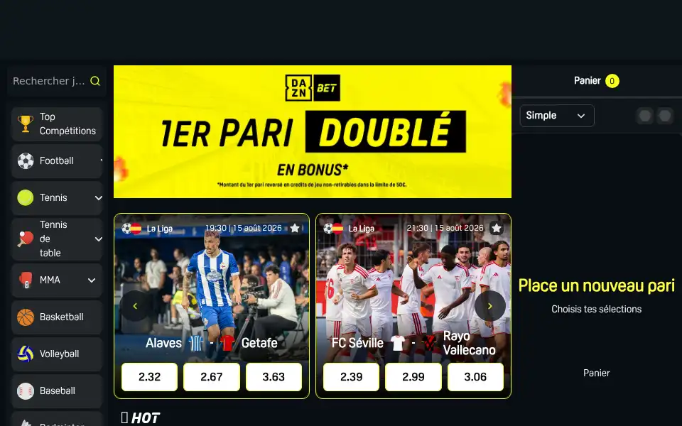 Screenshot of daznbet.es