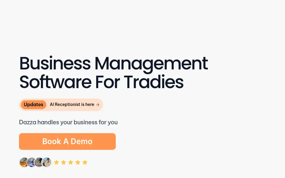 Screenshot of dazzacrm.com