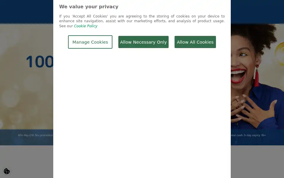 Screenshot of dazzlebingo.com