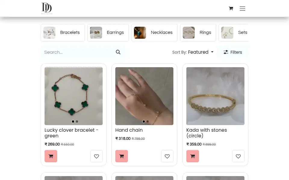 Screenshot of dazzlingdiva.co.in