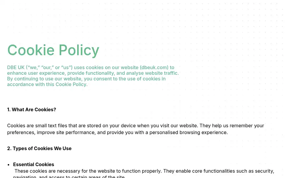 Screenshot of dbeuk.com