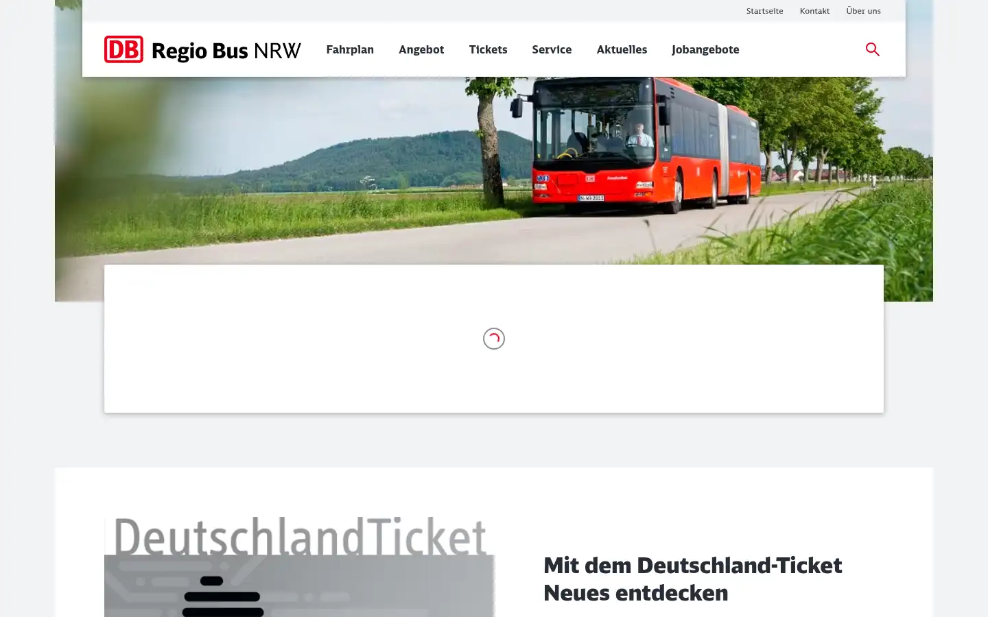 Screenshot of dbregiobus-nrw.de