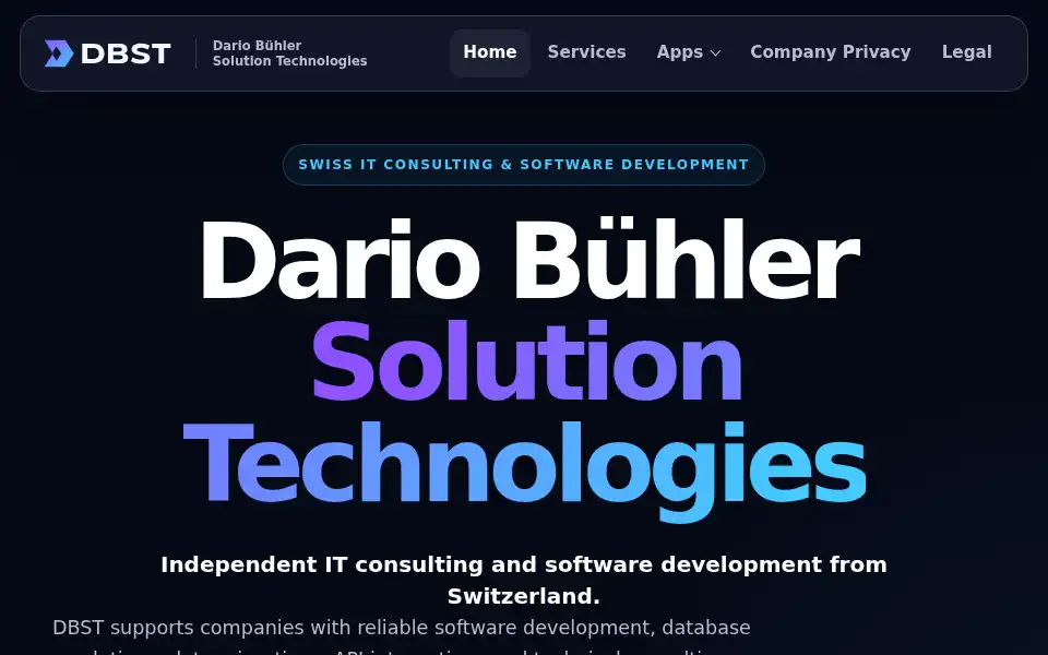Screenshot of dbst.ch