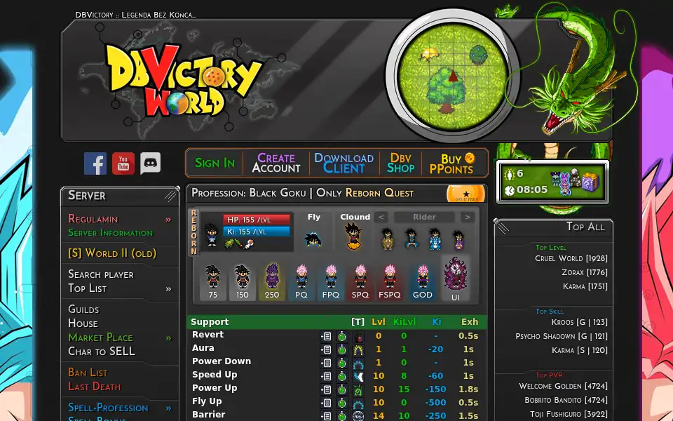 Screenshot of dbvictory.eu